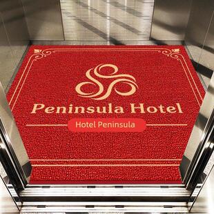 电梯内轿厢脚垫星期地垫定制进门口耐磨防滑垫做酒店迎宾地毯logo