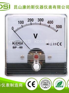 厂家供应 指针式交流电压表BP-60N AC50~500V 外形60*60mm