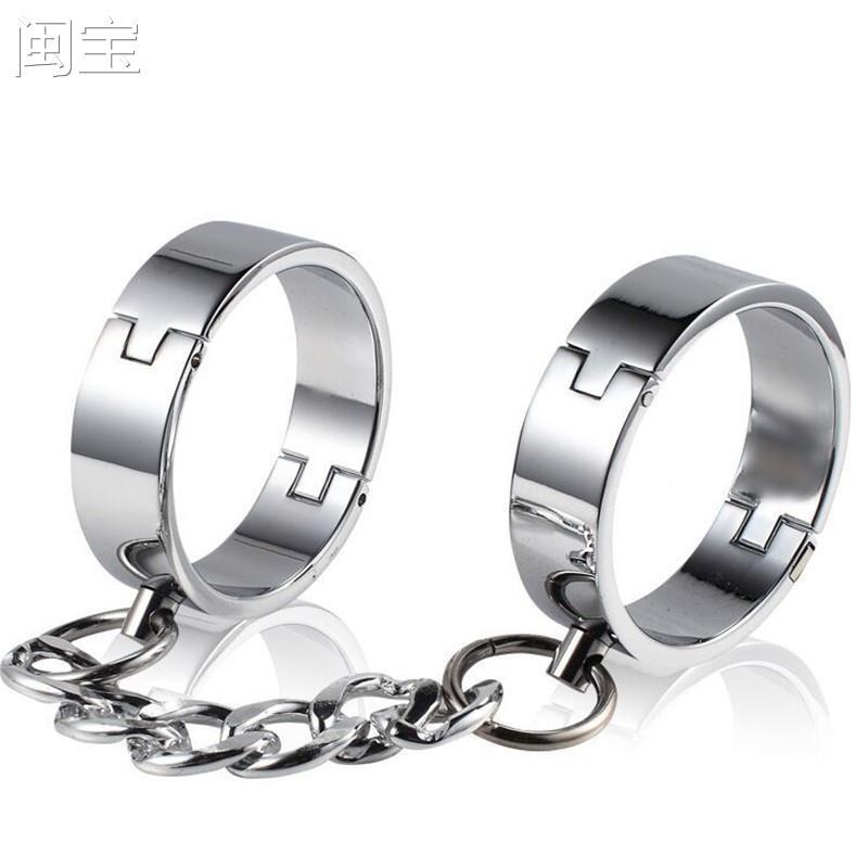 脚铐枷锁不锈钢刑具手脚正品捆绑束缚镣铐金属铐手铐情趣sm成人器