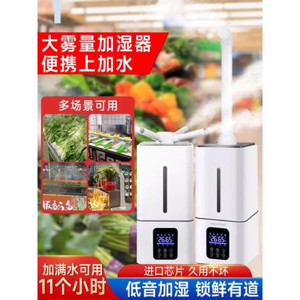 工业加湿器大雾量雾化器商用型蔬菜保鲜水果消毒水喷雾烤烟叶回潮