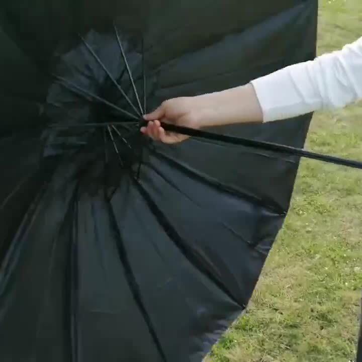 12骨加固商务超大号雨伞三人黑胶遮阳防晒男女款晴雨两用多人收藏
