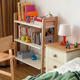 简易书架置物架落地家用卧室学习儿童多层储物小书柜子实木收纳架