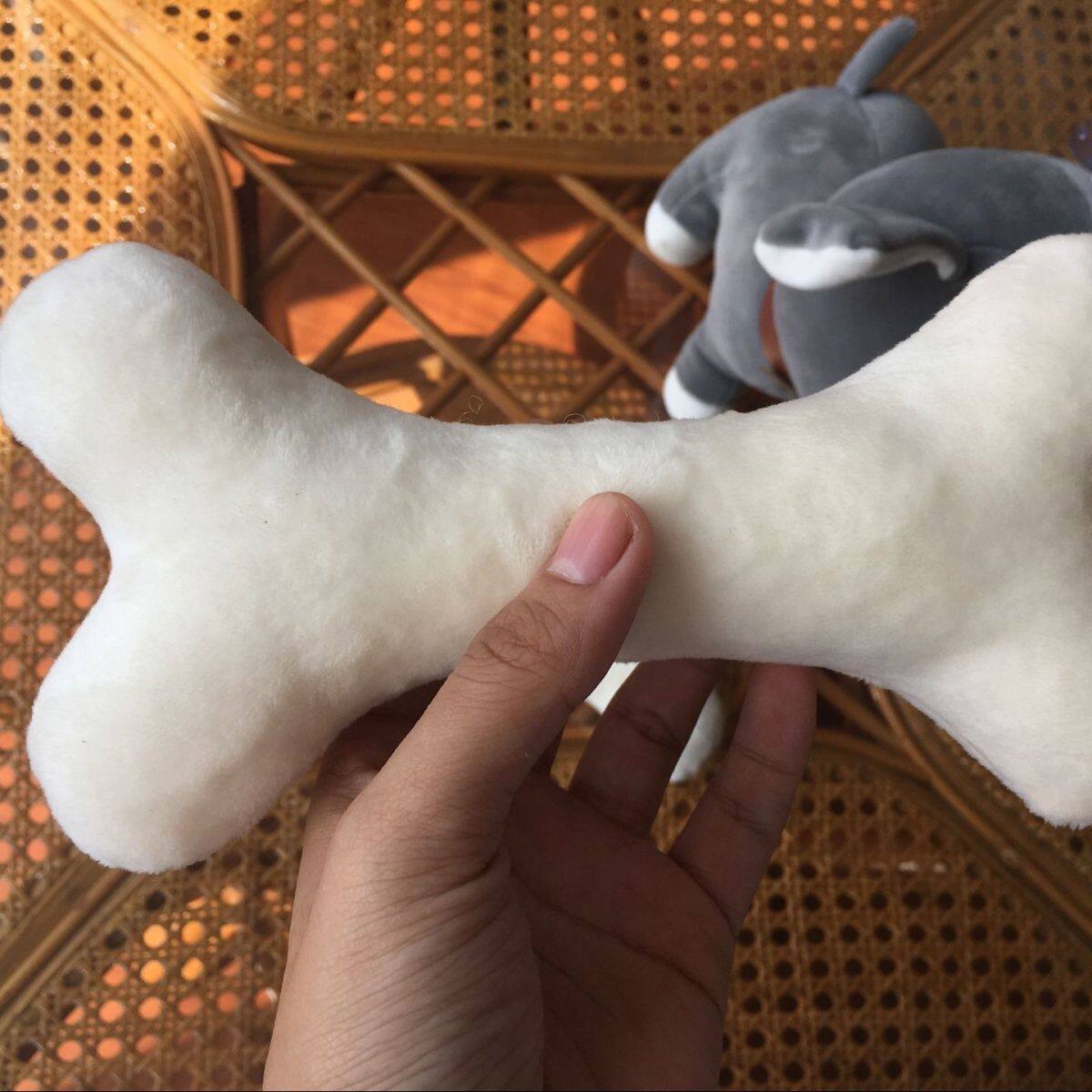 小狗骨头骨头挂件狗狗玩具骨头毛绒狗狗啃咬猫咪宠物玩具大号靠枕