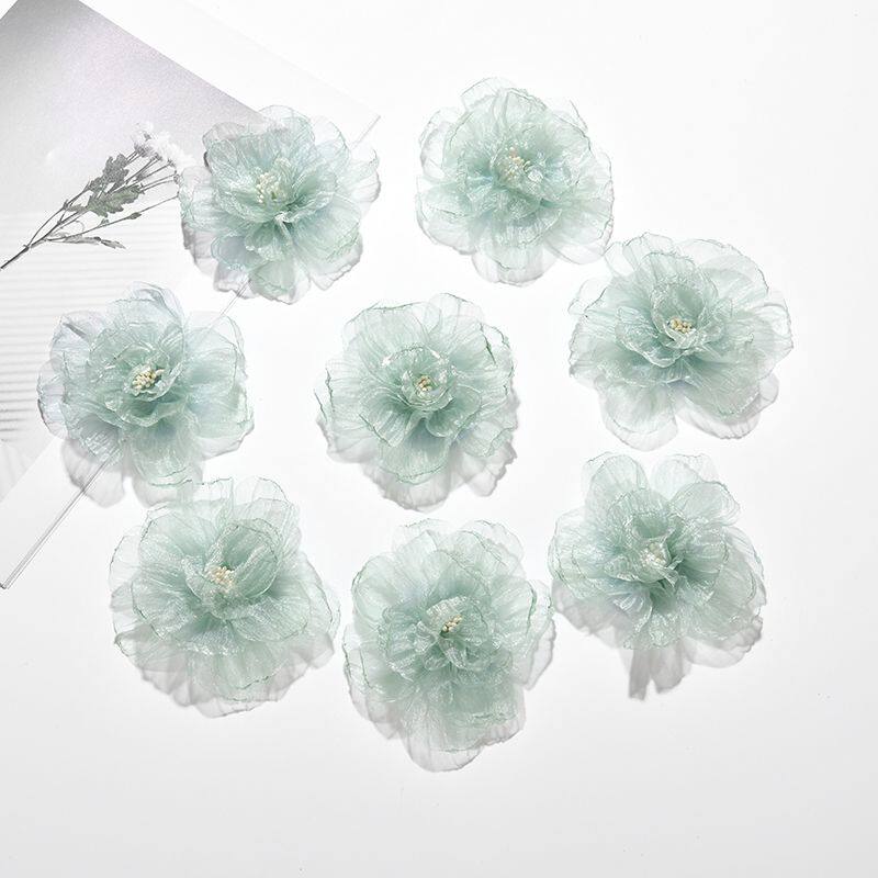 烧花卷边仿真纱花辅料鞋帽发夹头饰服装diy手工装饰材料