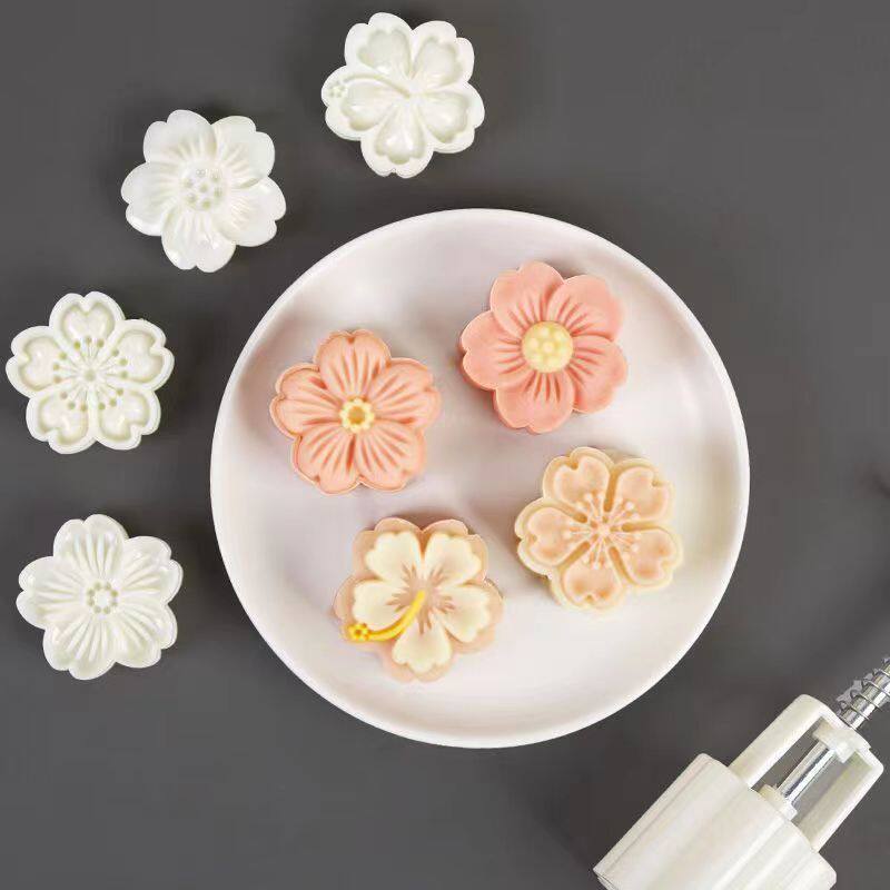 家用新款手压式月饼模具冰皮绿豆糕压花磨具点心烘焙辅食造型模具