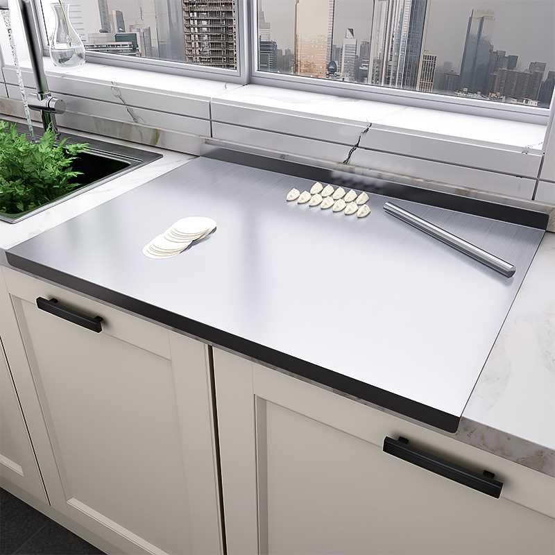 304不锈钢菜板厨房家用和面板定制揉面案板抗菌防霉切菜板大砧板