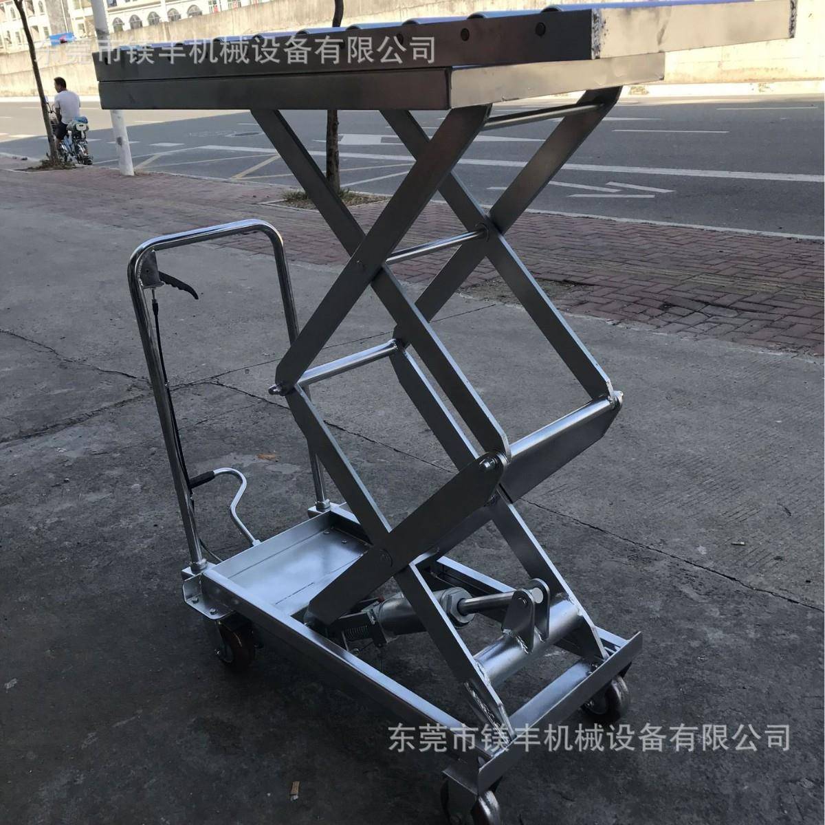 辊筒式平台车上模液压升降推车不锈钢/镀锌手动滚筒模具车
