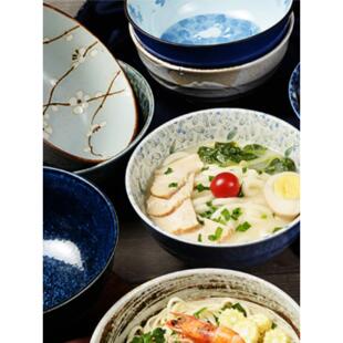 6.5英寸美浓烧泡面碗餐具家用汤面釉下彩日式 日本进口陶瓷 商用碗