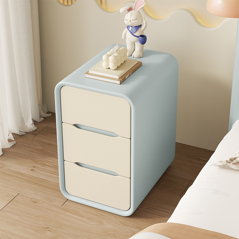 简约极窄实木床头柜三抽小型床边柜超窄20公分30cm窄柜夹缝置物架