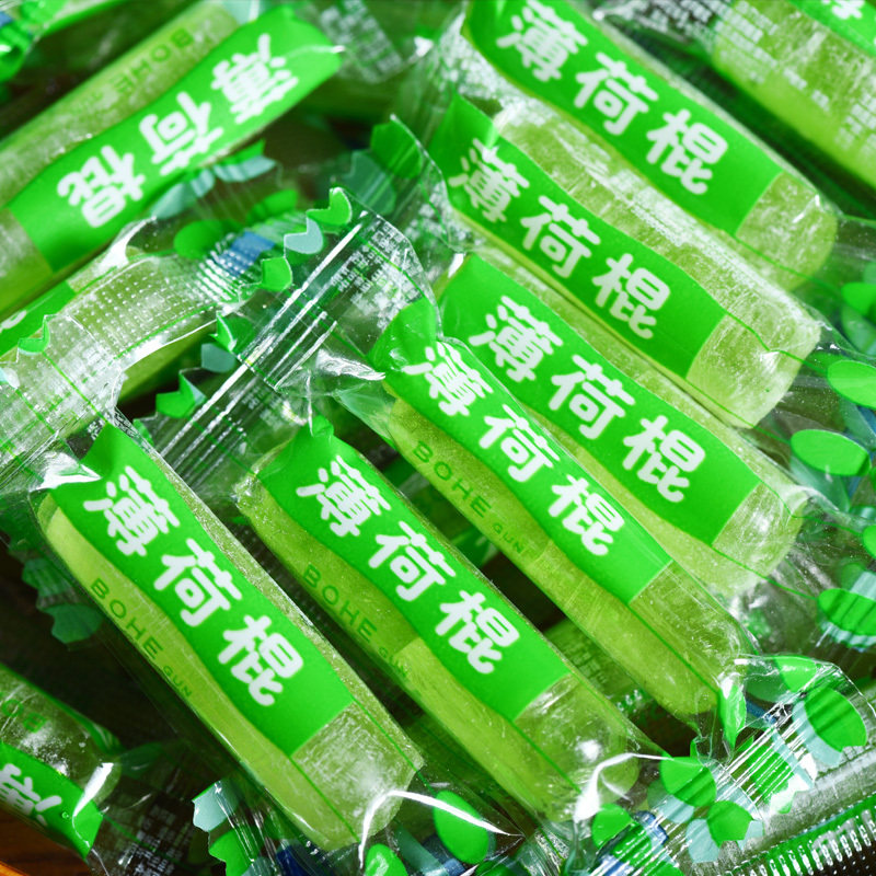 老式薄荷糖整袋批发薄荷棍糖正宗清新凉口气清爽薄荷长条硬糖商用