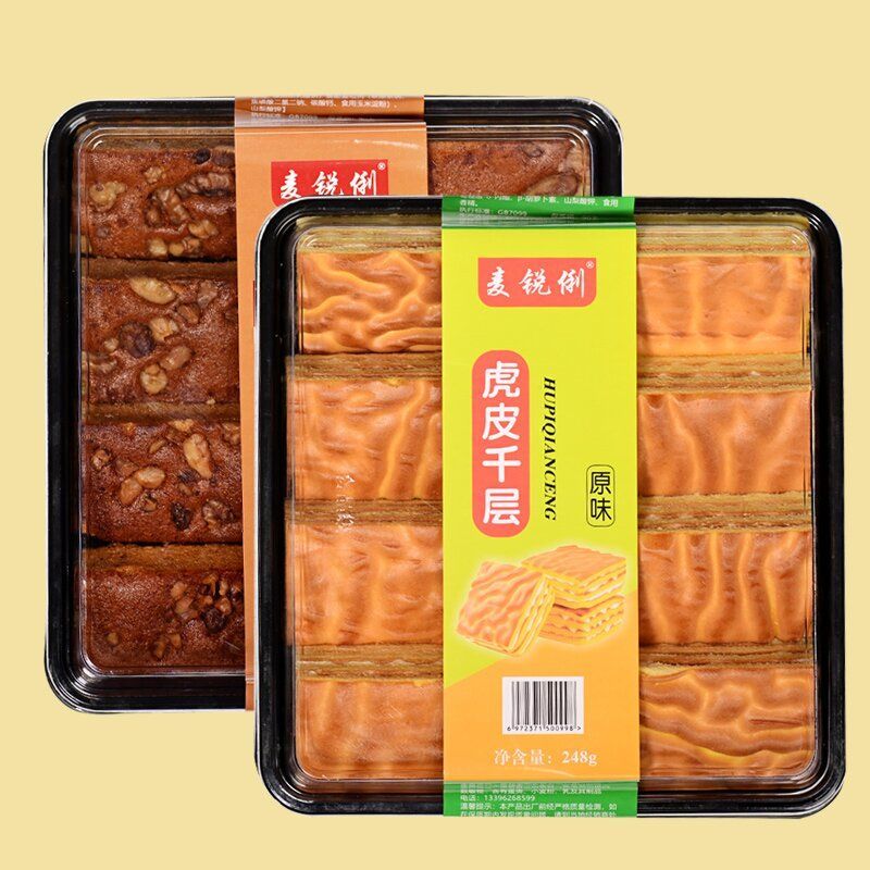 老北京核桃枣糕面包蜜枣泥虎皮千层早餐零食整箱散装批发传统糕点