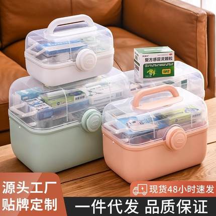 医药箱家用大容量家庭装小型急救箱全套药品收纳盒大号应急出诊箱