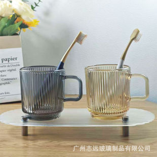 玻璃漱口杯轻奢牙刷杯子颜值情侣牙缸刷牙杯酒店名宿洗漱杯牙杯