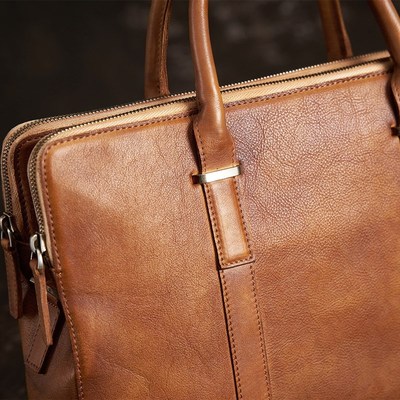 NUPUGOO Vintage Briefcase Men Handbag JShoulder Genuine Leat