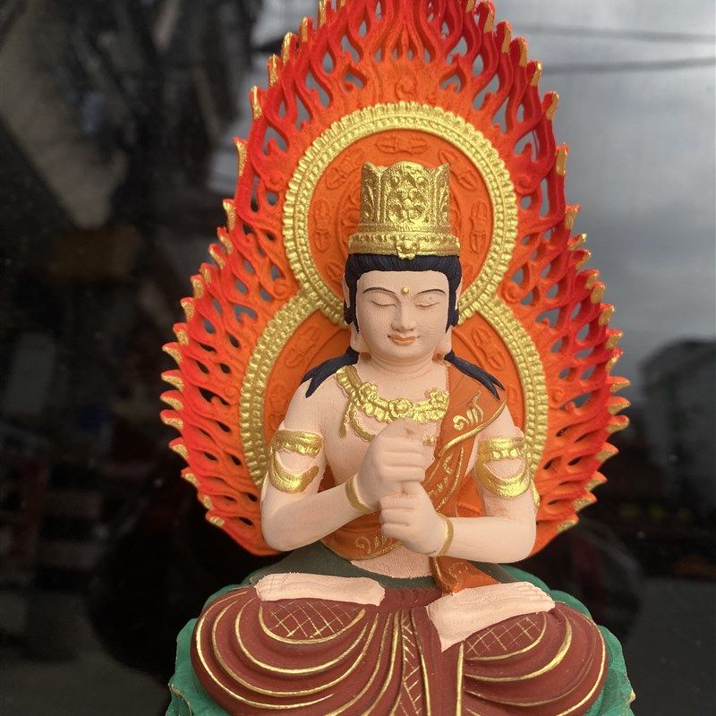 新款桧木彩绘贴金版大日如来摆件毗卢G遮那佛客厅佛堂装饰工艺品,家居饰品,木雕,淘宝优惠券,粉丝福利购,淘宝优惠卷