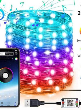 Christmas Tree Decor Bluetooth LDed String Lights Merry Xmas