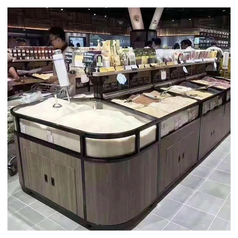 东来款杂粮柜中岛超市散称干果H干货柜 五谷杂粮展示柜