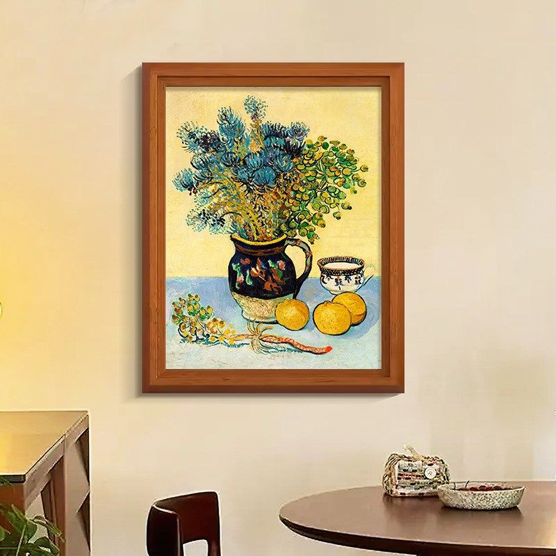 中古客厅挂画玄关卧室挂画法式复古花卉油画高级R感花瓶美式餐厅,家居饰品,现代装饰画,淘宝优惠券,粉丝福利购,淘宝优惠卷