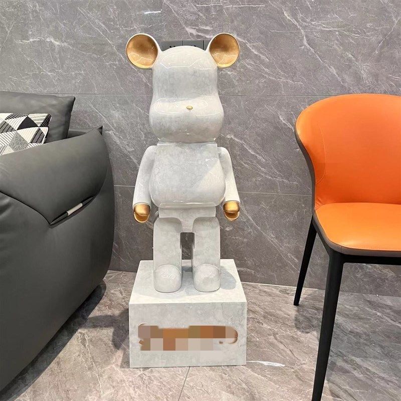 网红暴力卡通简约k摆件存钱罐客厅落地玄关家居装饰品暴力摆件熊