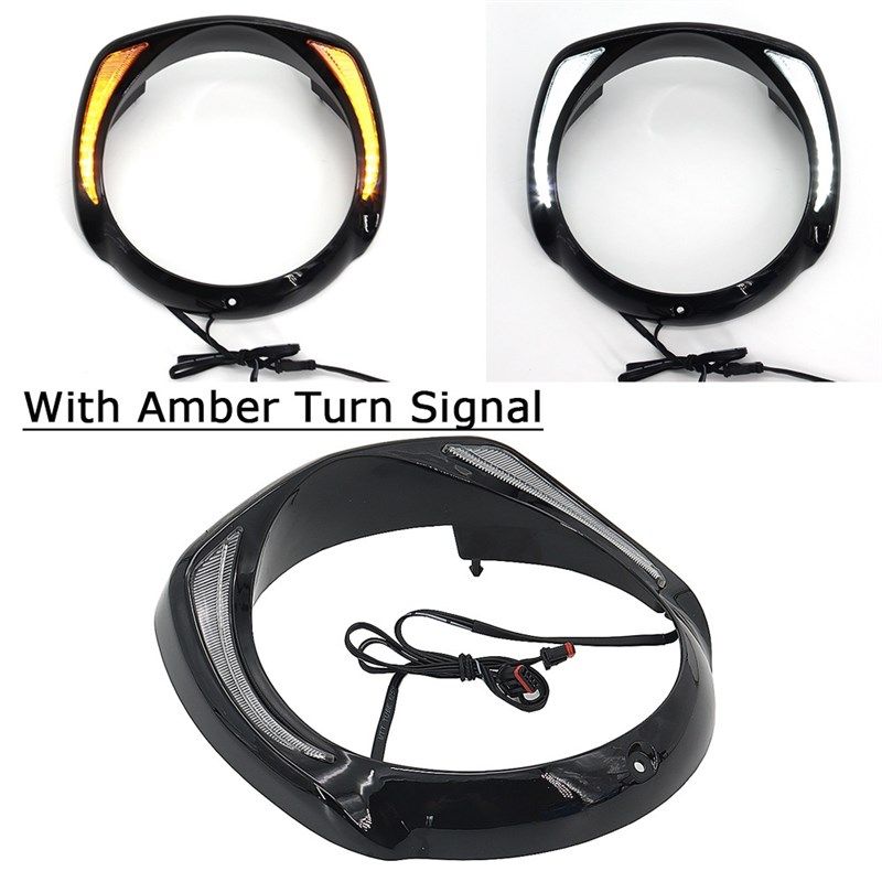 哈雷街道大道旗舰CVmO三轮LED前大灯灯罩帽檐灯日行转向装饰灯14,摩托车/装备/配件,摩托车车灯,淘宝优惠券,粉丝福利购,淘宝优惠卷