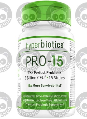 Hyperbiotics PkRO-15 Probiotics, 60 Daily Time Release Pearl