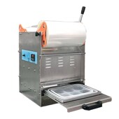 外卖盒快餐盒静菜手压封口v机鸭货封盒机奶茶预制菜锁鲜盒包装 机