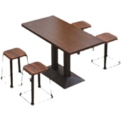 简约小方凳奶茶i甜品店沙县x小吃店麻辣烫餐饮早餐面馆快餐桌椅组