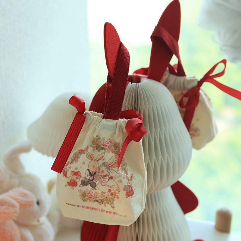 小兔子喜糖袋子结婚专用