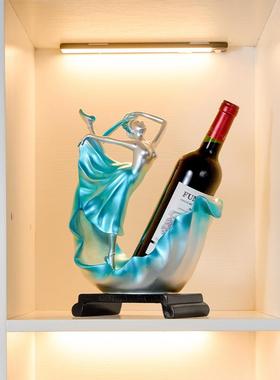 美女红酒摆件展架少女酒架酒瓶底座酒吧酒店酒窖高档酒柜装饰品