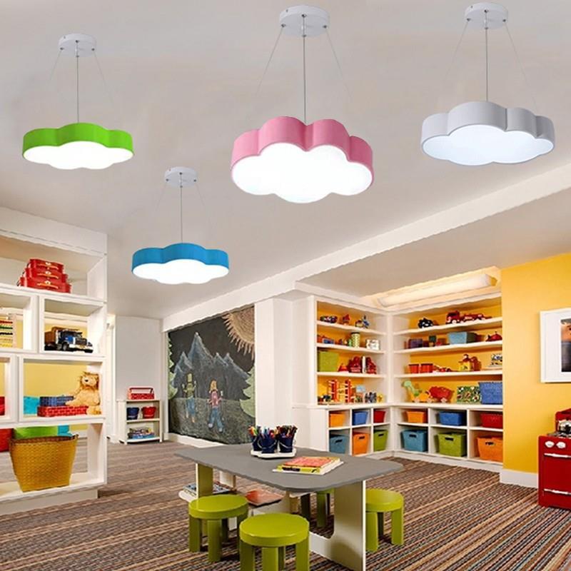 云朵吸顶灯 led灯儿童房卧室女孩公主创意卡通男童装店幼儿园灯具