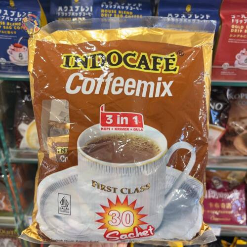 现货包邮印尼进口迎乐INDOCAFE原味速溶特浓三合一提神咖啡粉袋装