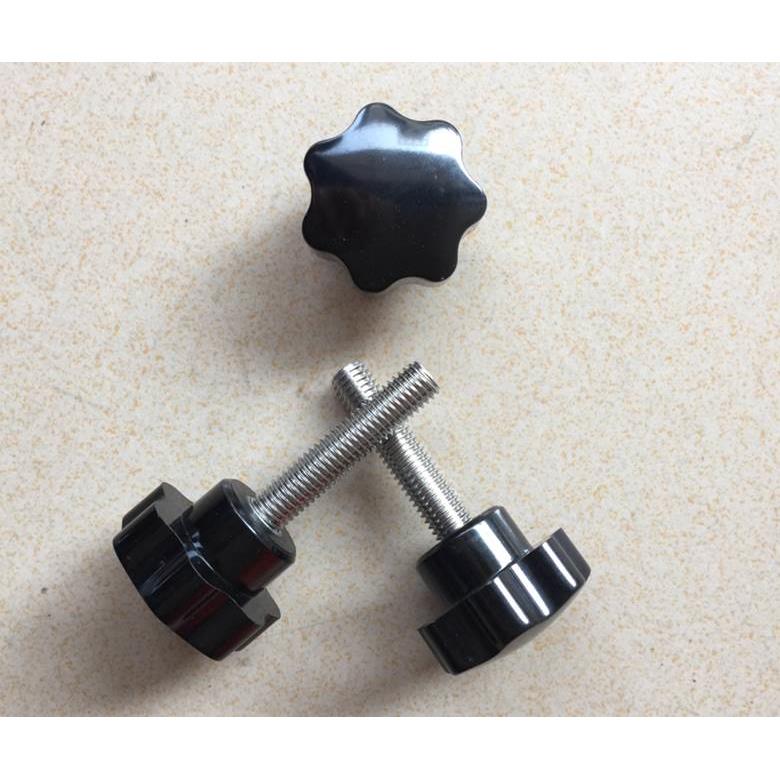 304不锈钢胶木七星把手 梅花胶柄手拧螺丝M6M8*15/20/25/30/40/50