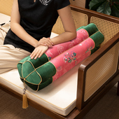 速发罗汉床扶手中国风绒布梅花枕轻奢沙发侧边扶手枕家.用宫廷腰