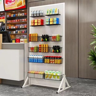 落地洞洞b板置物架k饰品袜子展览可移动展示架手机配件超市双面货