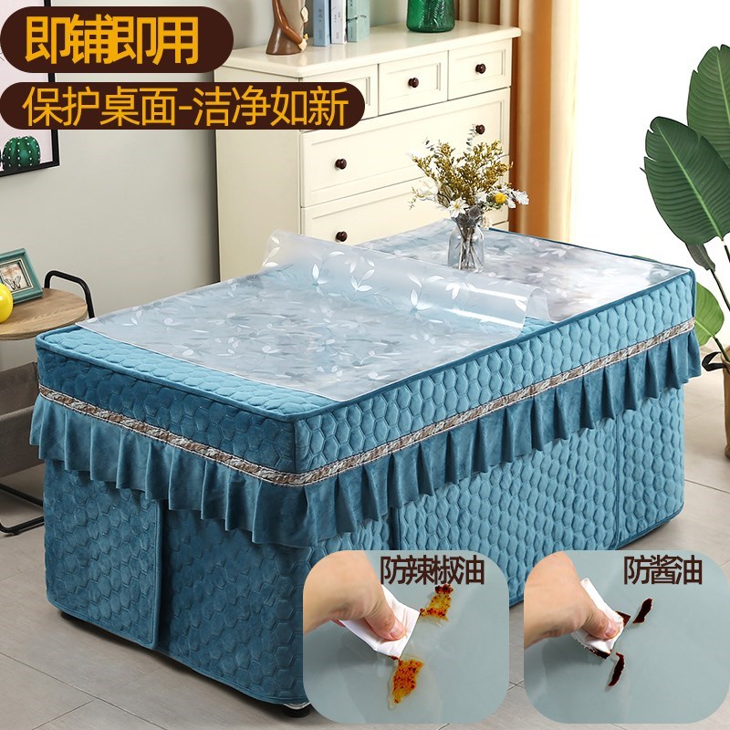防水防油透明桌垫电m炉罩套烤火桌罩电H烤炉取暖桌烤火炉套茶几桌