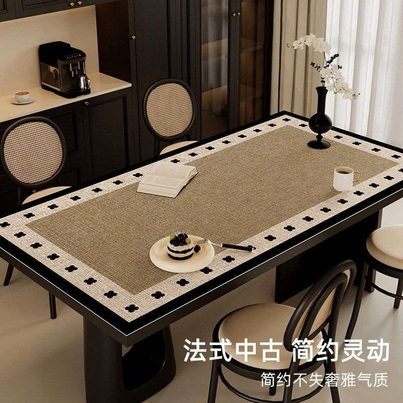 桌垫法式中古皮革餐m桌布防水防油免洗茶几垫桌面保护垫长方形台,居家布艺,桌布,淘宝优惠券,粉丝福利购,淘宝优惠卷