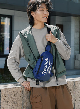 锐步陨石单肩斜挎包RB240007M新款轻便大容量运动休闲包通勤学生