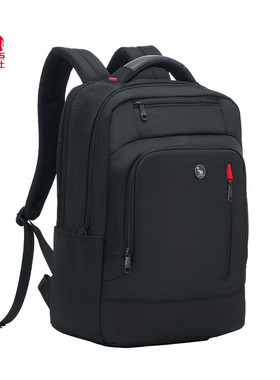 爱华仕双肩包男商务电脑包大容量旅行背包15.6英寸书包OCB4433GA