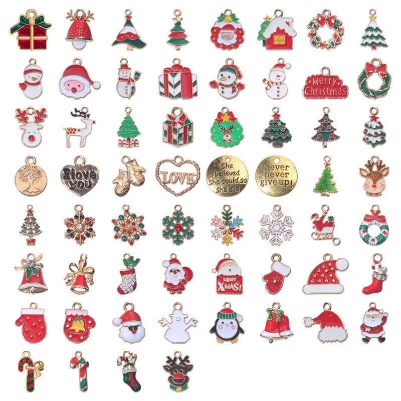 圣诞节挂饰系列包包钥匙扣挂件吊坠DIY铃铛手链项链耳饰配件礼品