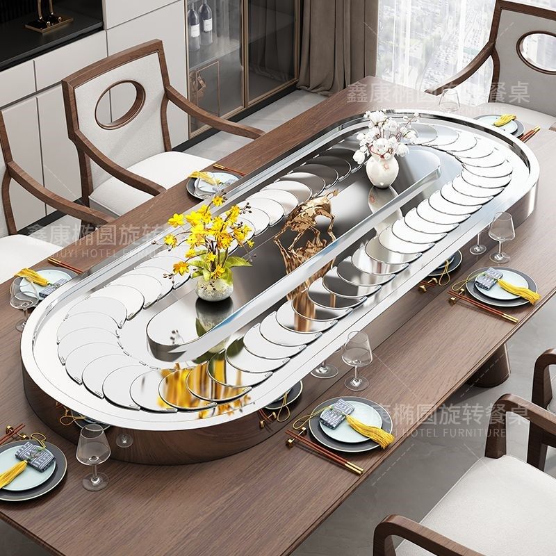 长方形电动传菜转盘 椭圆不锈钢传送带 家用餐桌自动回转展示转盘,个性定制/设计服务/DIY,明信片定制,淘宝优惠券,粉丝福利购,淘宝优惠卷