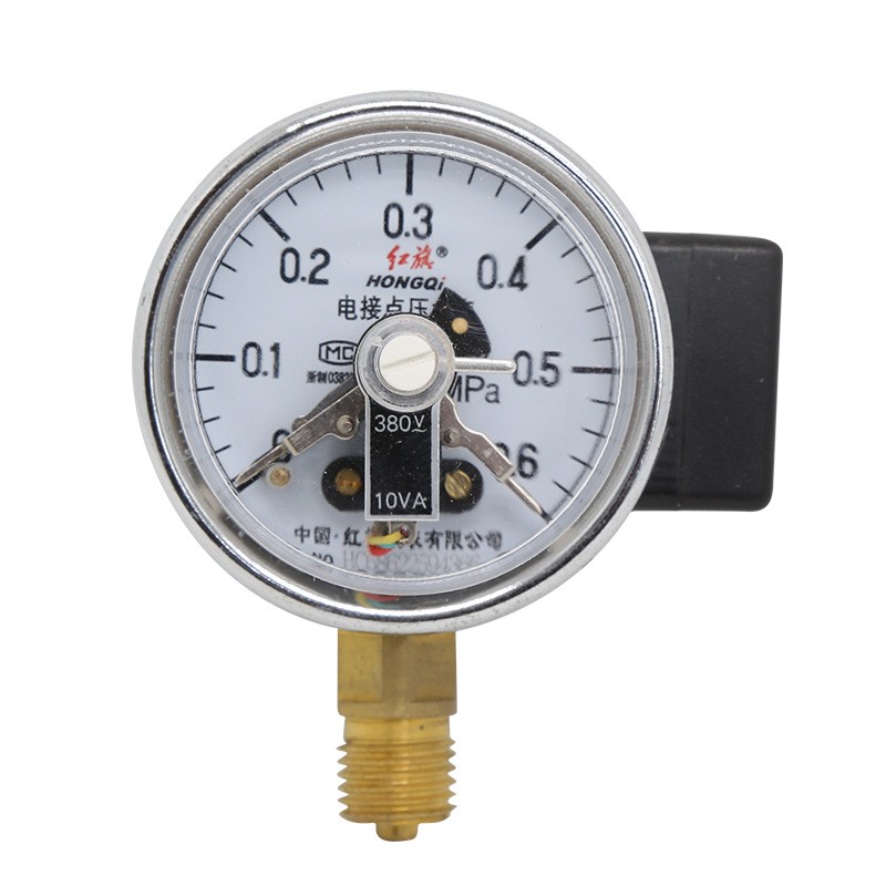 厂家直销 红旗仪表 YX-60 电接点压力表 0-1.6MPA真空表 控制表