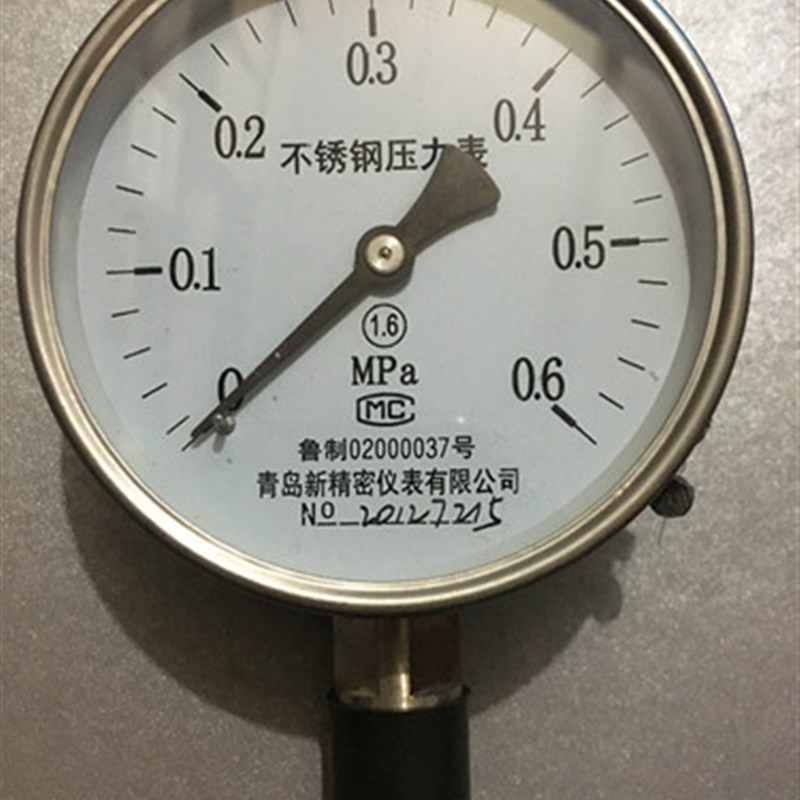 YTF100不锈钢压力表真空0.6,1,1.6等mpa青岛新精密仪表有限公司