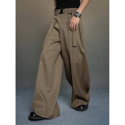 DBW Doublewin24/FW宽松百搭阔腿休闲裤男高级立体设计感西裤秋装