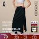 清仓 断码 安欧兔银狐绒女加绒保暖百搭显瘦长裙秋冬裙子直筒裙
