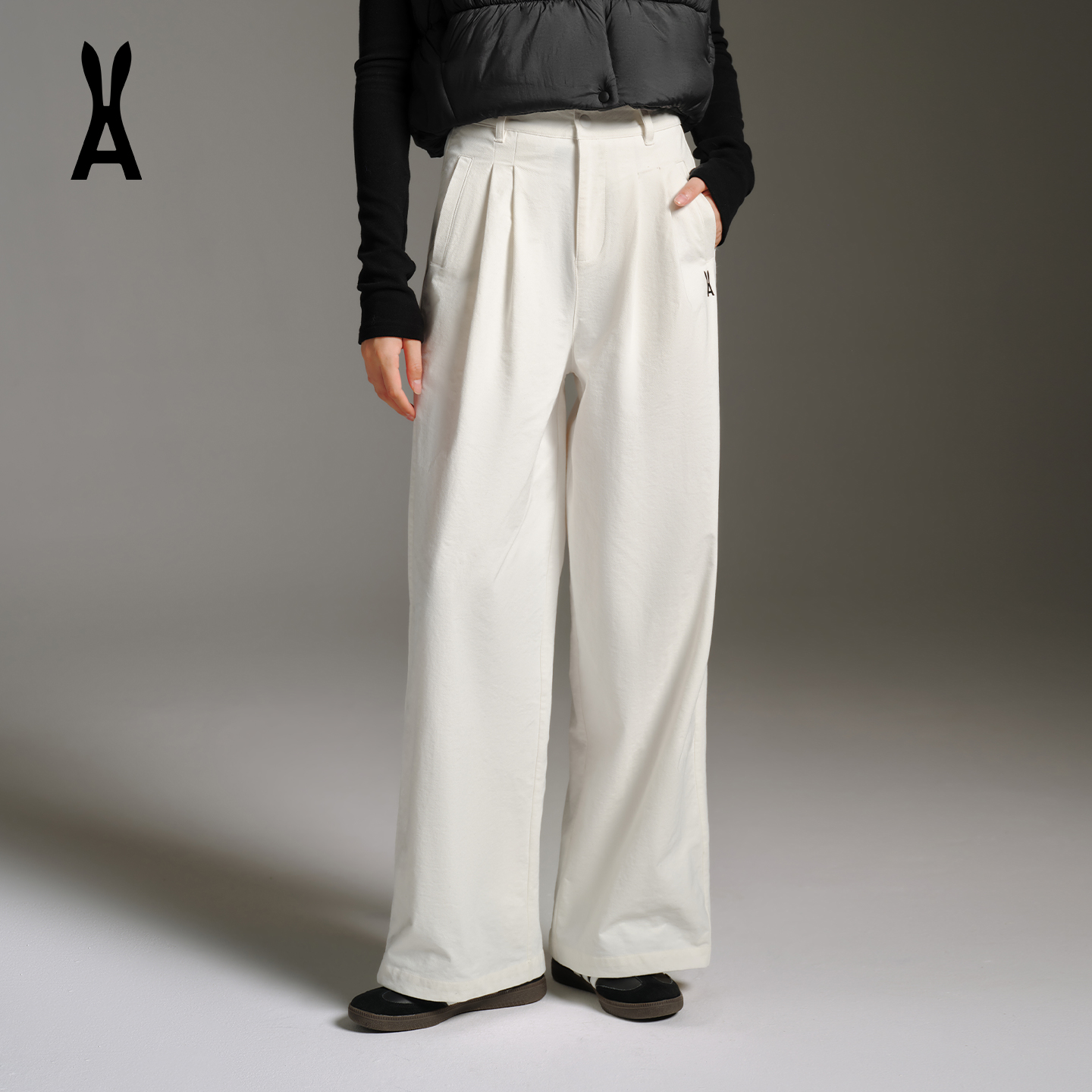 安欧兔软壳工装长裤女防风