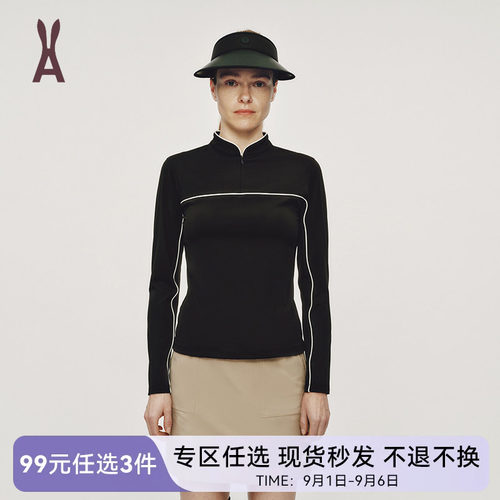 AOT长袖T恤女丨撞色条纹修身
