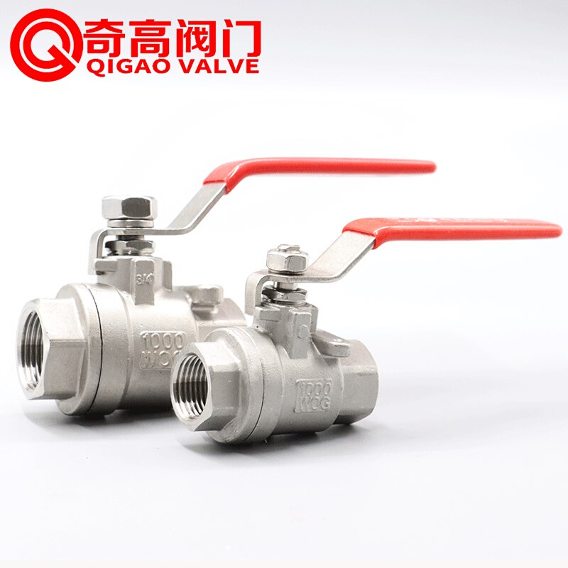 316不锈钢球阀内螺纹二片式自来水阀门水管气管手柄内丝水开关阀
