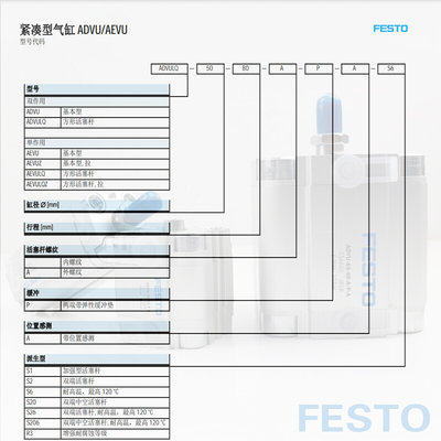 ADVUL气缸AEVU ADVU16-20-32-40-50-63-80-100-A-P-A-S2-S6