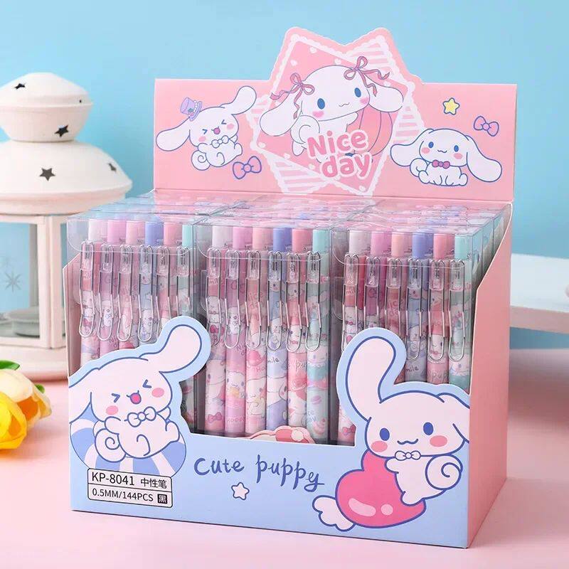 산리오 젤 펜 12개 쿠로미 헬로 키티 멜로디 귀여운 박스형 P