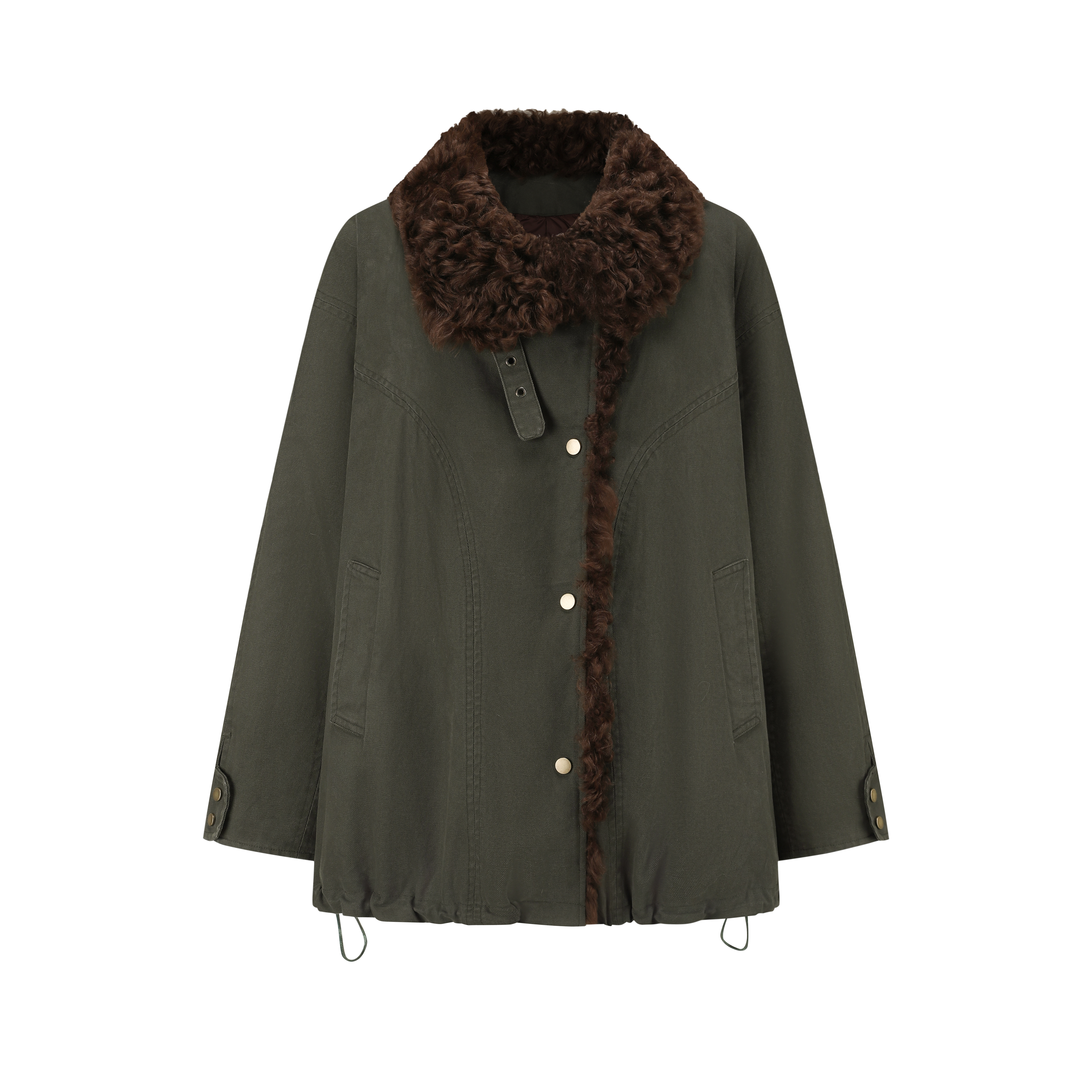 Goose Down Parka with Wool Trim 羊毛领90鹅绒羽绒派克外套